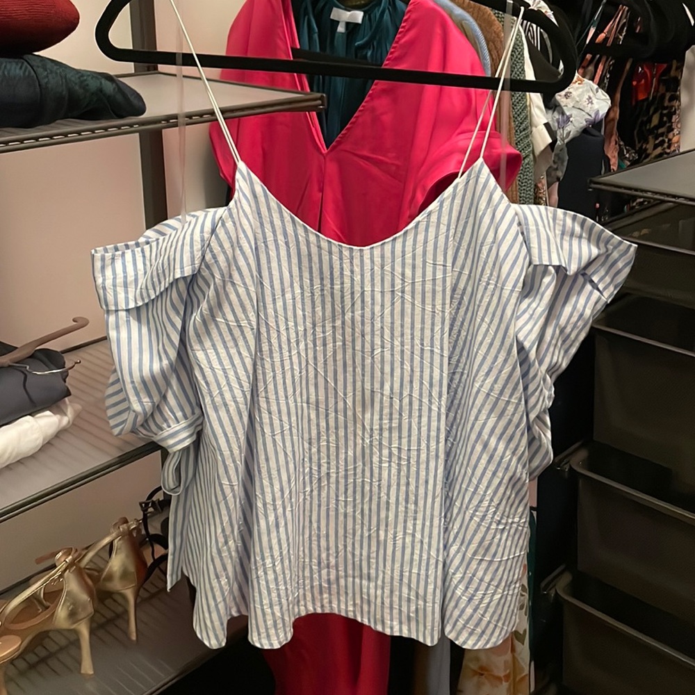 Cute striped off the shoulder top!